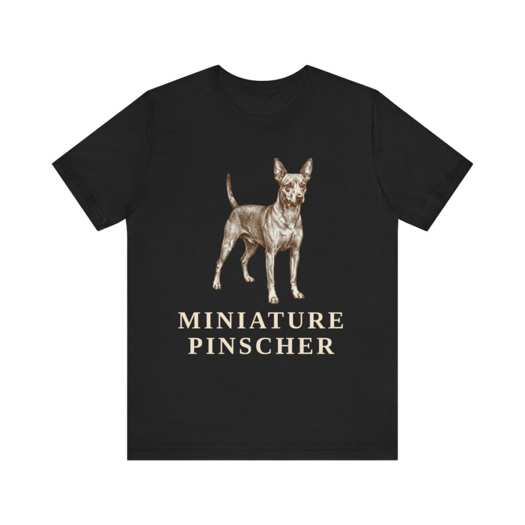 Miniature Pinscher Shirt, Vintage Dog Sketch Tee, Dog Lover Gift