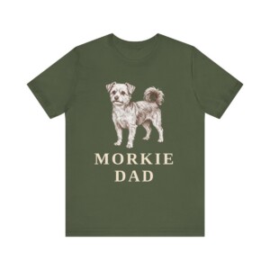 Morkie Dad Shirt, Vintage Dog Sketch Tee, Dog Dad Gift