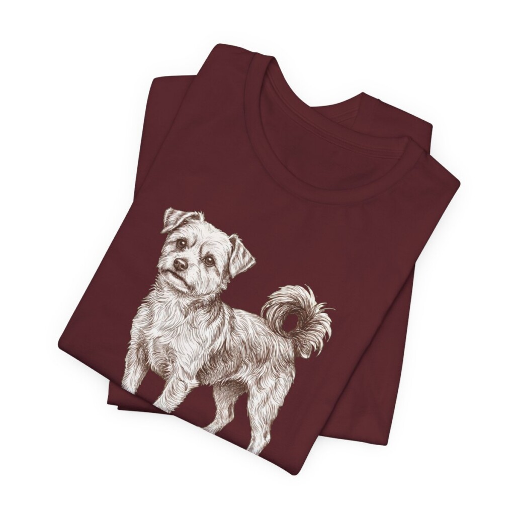 Morkie Dad Shirt, Vintage Dog Sketch Tee, Dog Dad Gift