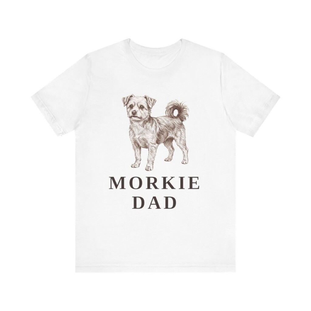 Morkie Dad Shirt, Vintage Dog Sketch Tee, Dog Dad Gift