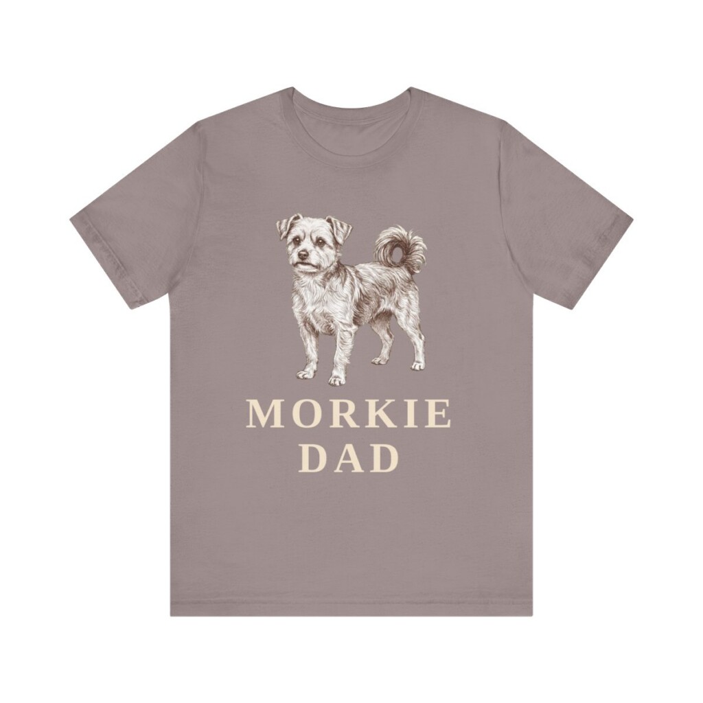 Morkie Dad Shirt, Vintage Dog Sketch Tee, Dog Dad Gift
