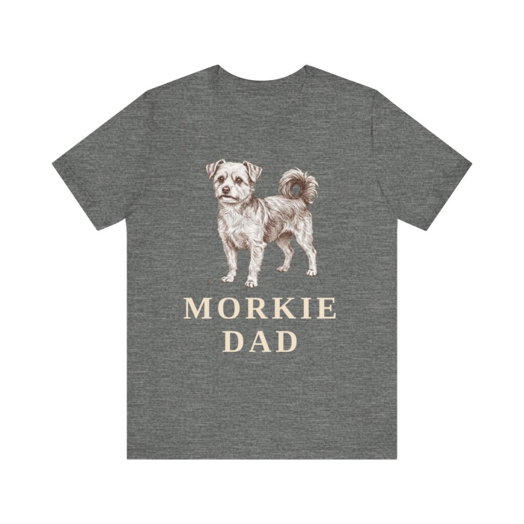 Morkie Dad Shirt, Vintage Dog Sketch Tee, Dog Dad Gift