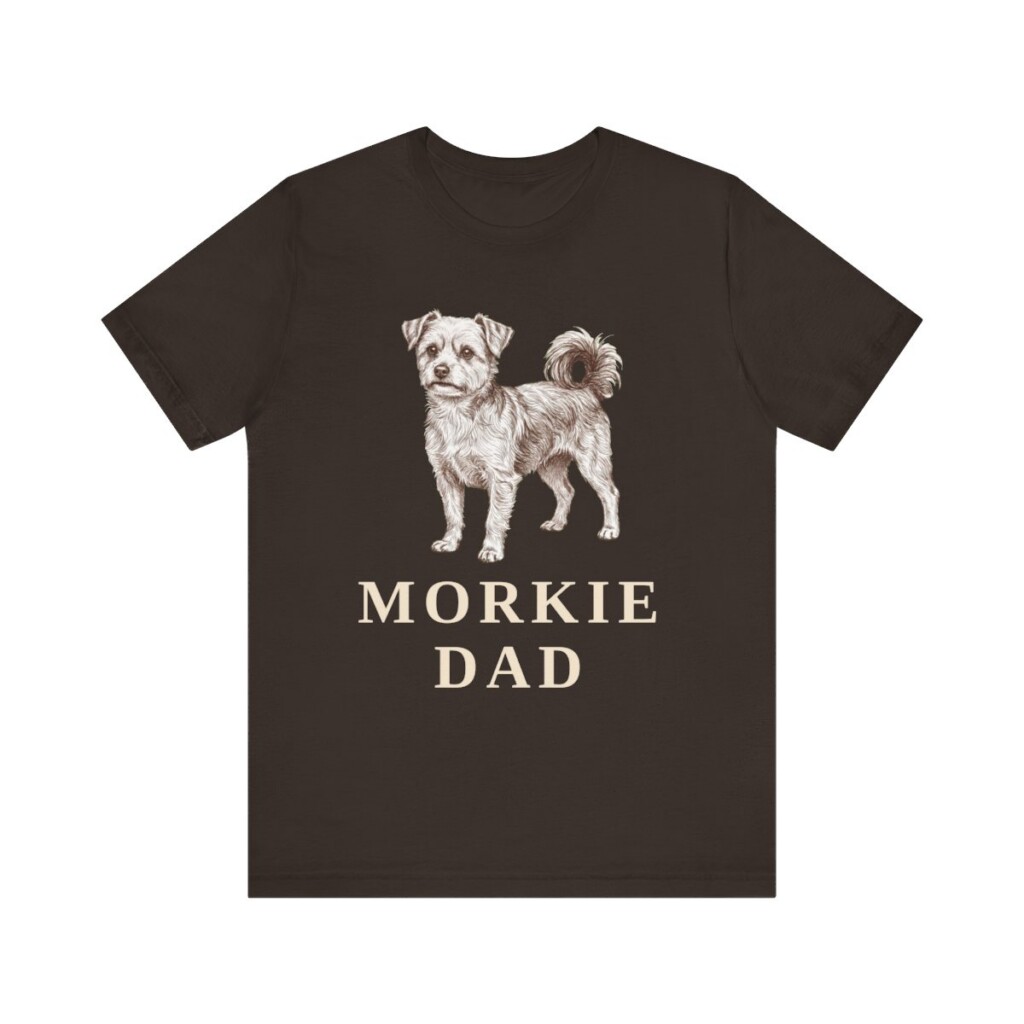 Morkie Dad Shirt, Vintage Dog Sketch Tee, Dog Dad Gift