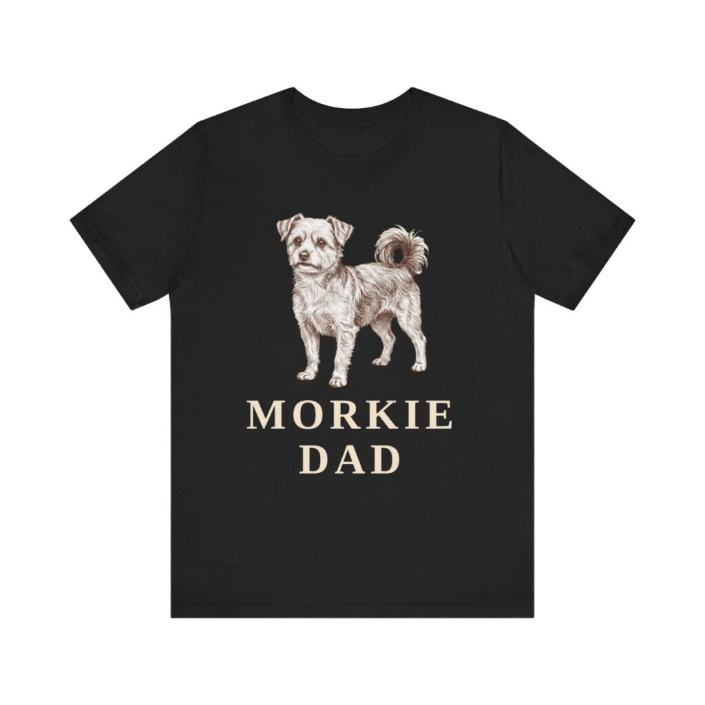 Morkie Dad Shirt, Vintage Dog Sketch Tee, Dog Dad Gift
