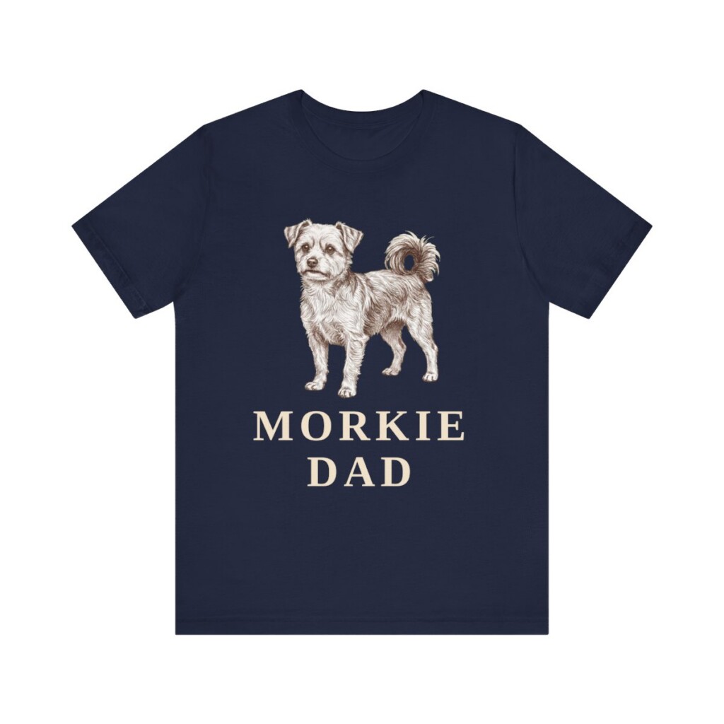 Morkie Dad Shirt, Vintage Dog Sketch Tee, Dog Dad Gift