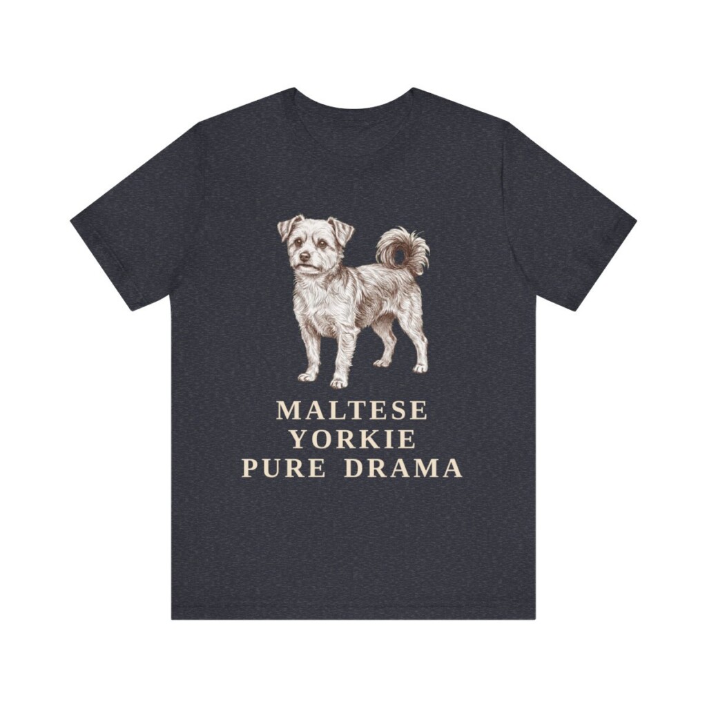 Morkie Humor Shirt, Vintage Dog Sketch Tee, Dog Humor Gift