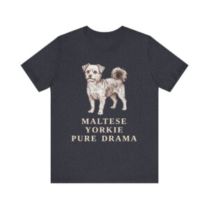 Morkie Humor Shirt, Vintage Dog Sketch Tee, Dog Humor Gift