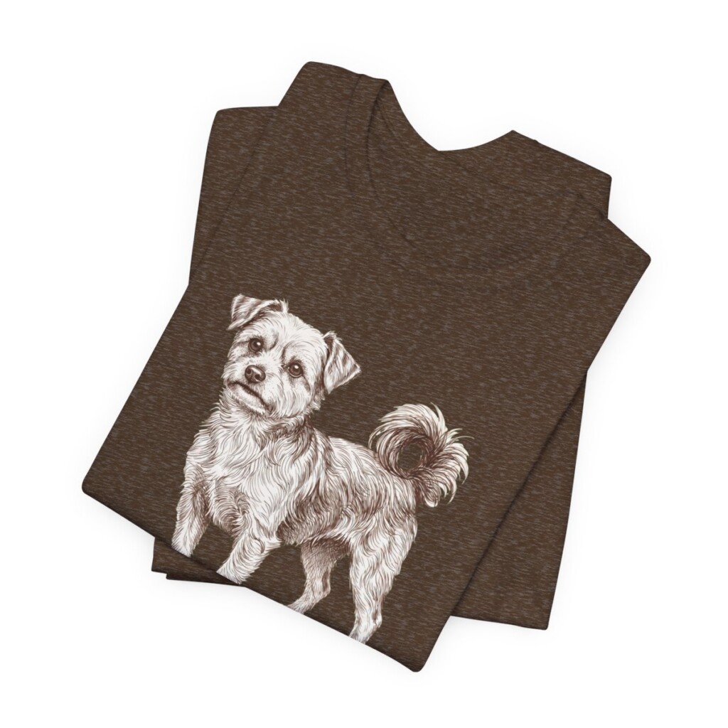 Morkie Humor Shirt, Vintage Dog Sketch Tee, Dog Humor Gift