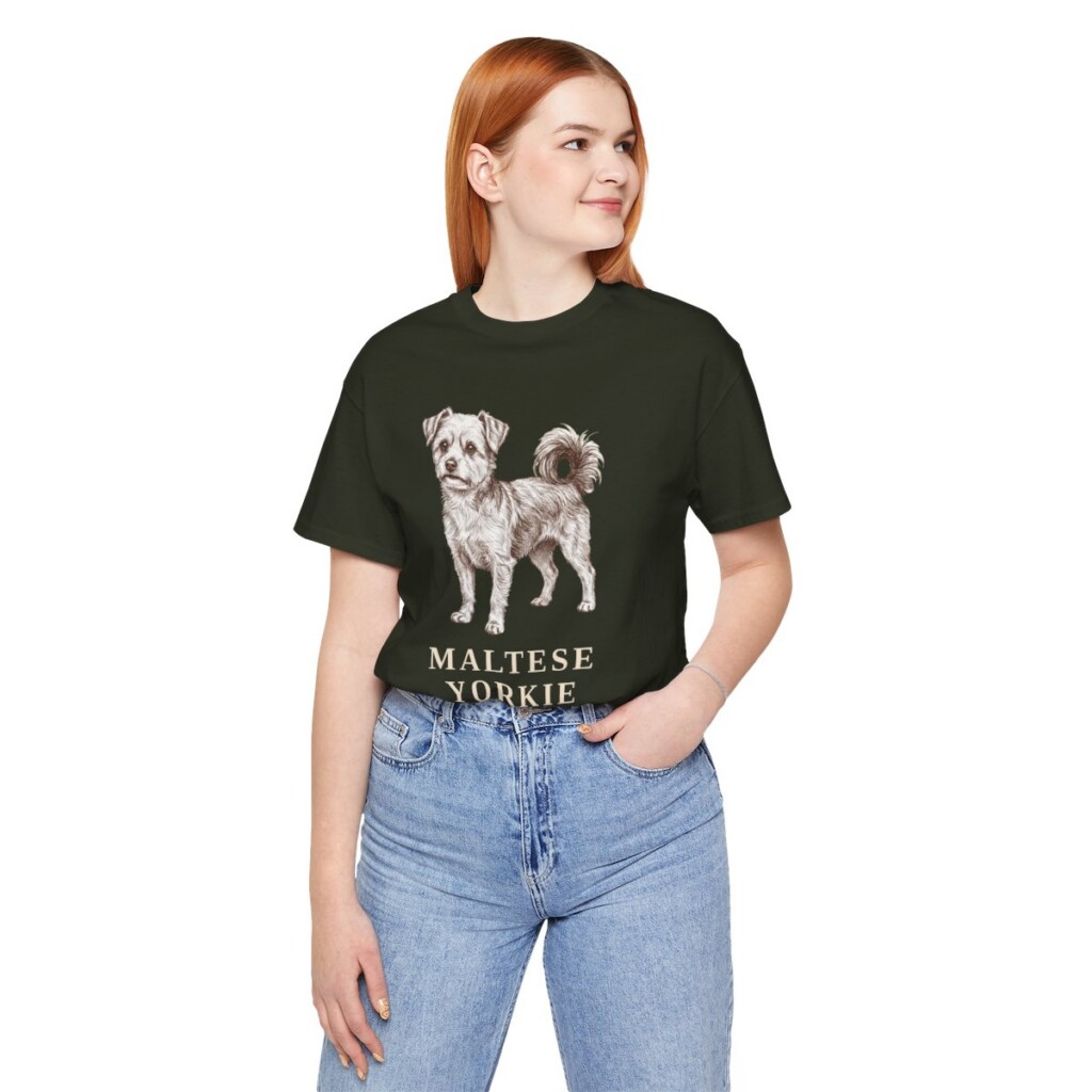 Morkie Humor Shirt, Vintage Dog Sketch Tee, Dog Humor Gift