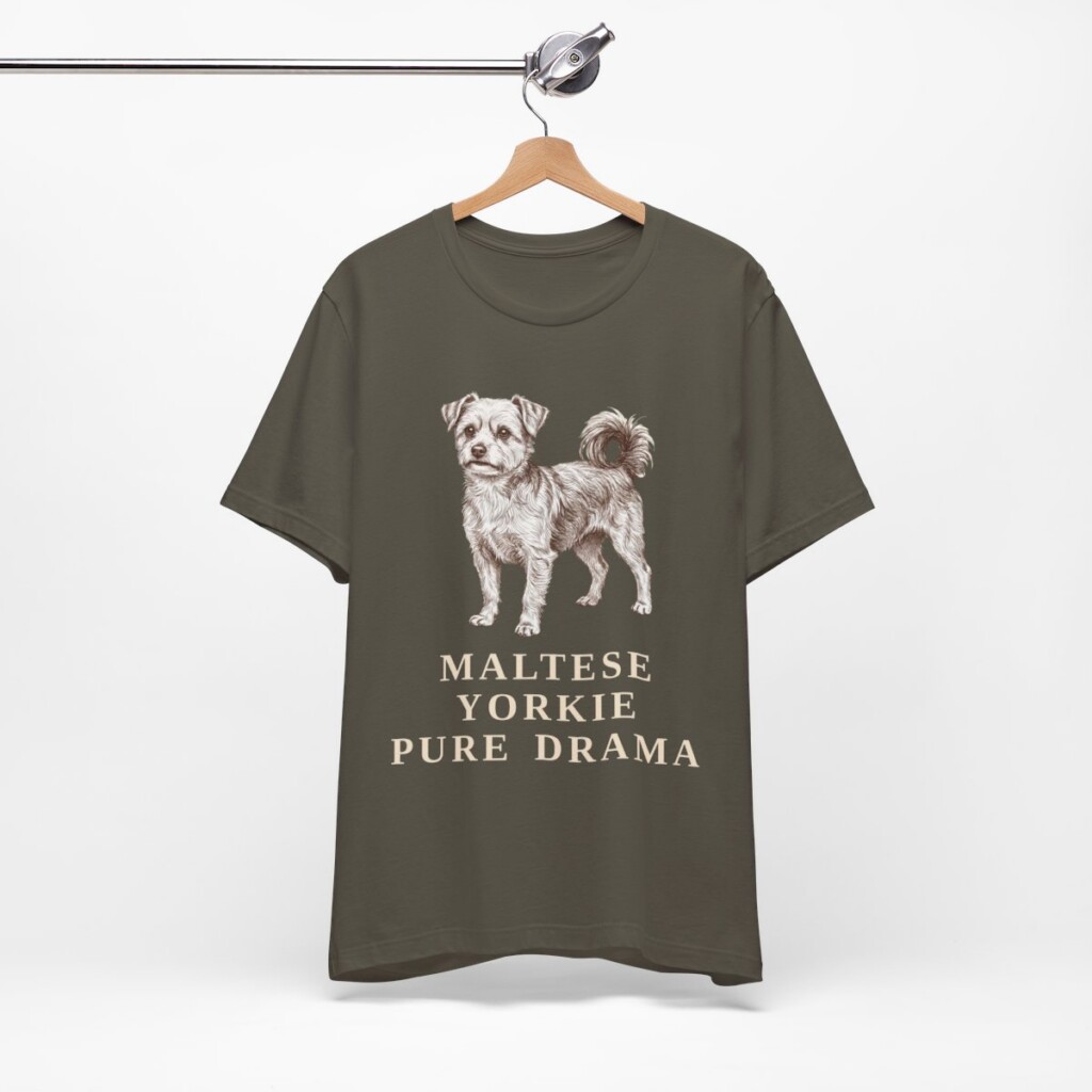 Morkie Humor Shirt, Vintage Dog Sketch Tee, Dog Humor Gift