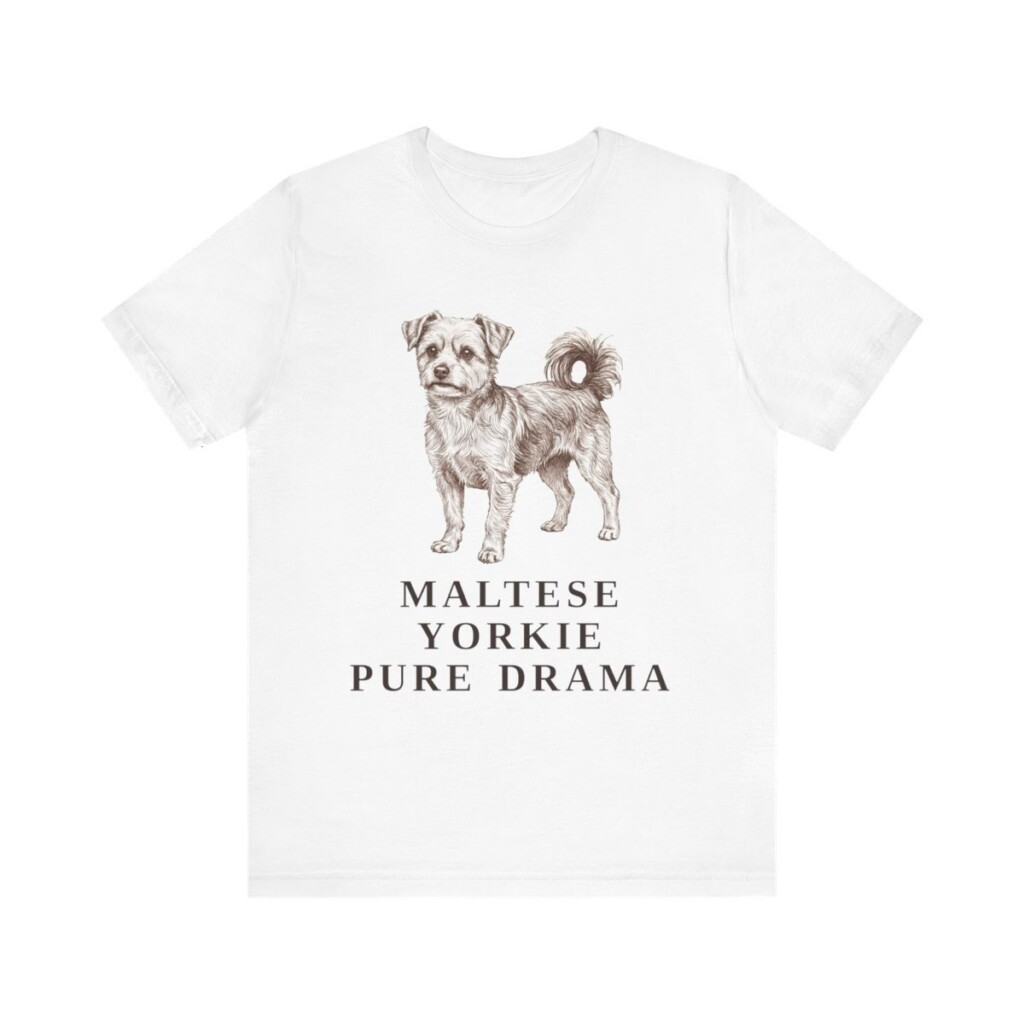 Morkie Humor Shirt, Vintage Dog Sketch Tee, Dog Humor Gift