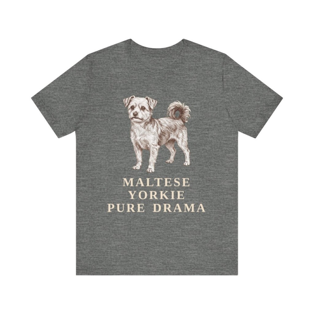 Morkie Humor Shirt, Vintage Dog Sketch Tee, Dog Humor Gift