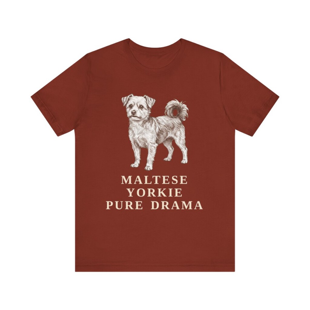 Morkie Humor Shirt, Vintage Dog Sketch Tee, Dog Humor Gift