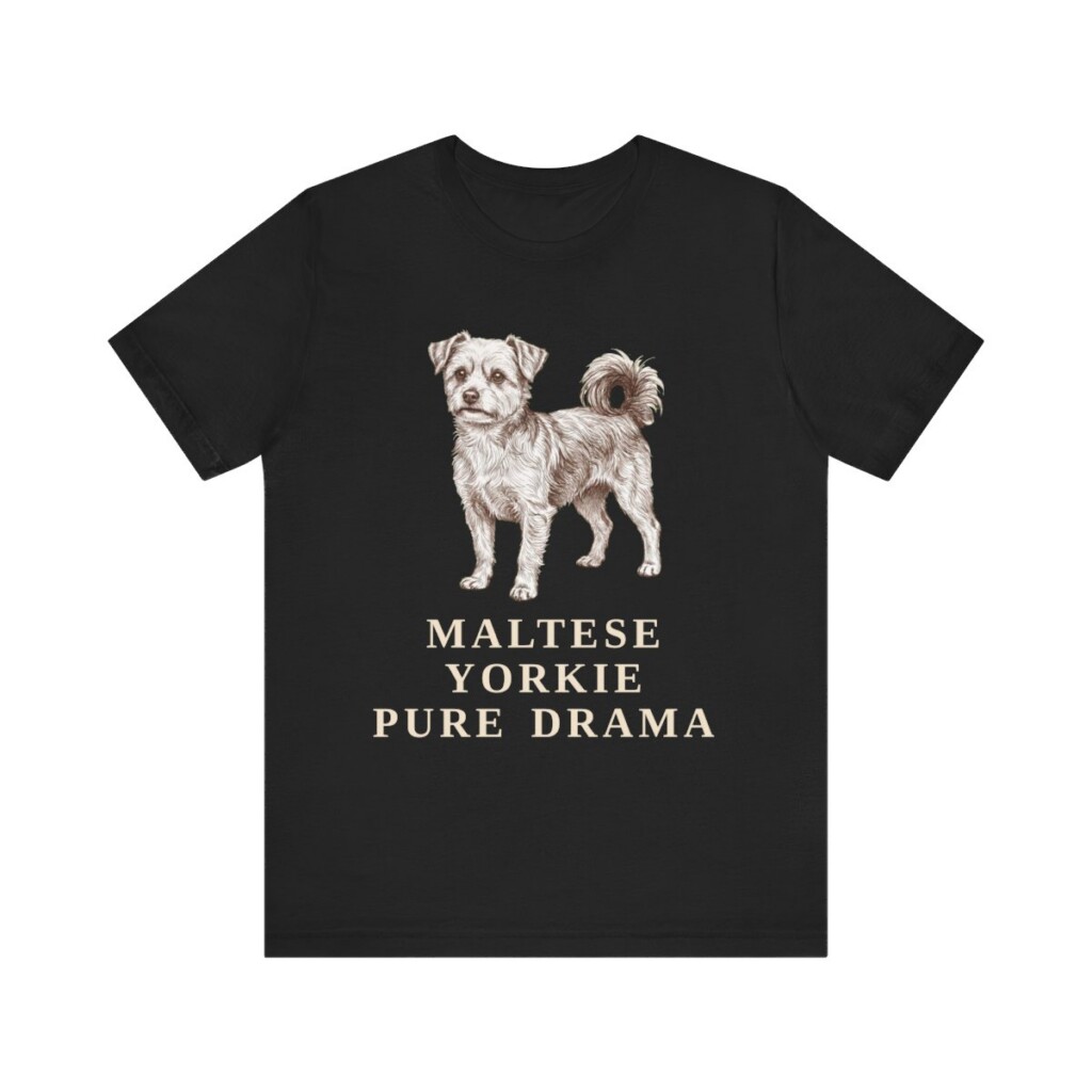 Morkie Humor Shirt, Vintage Dog Sketch Tee, Dog Humor Gift