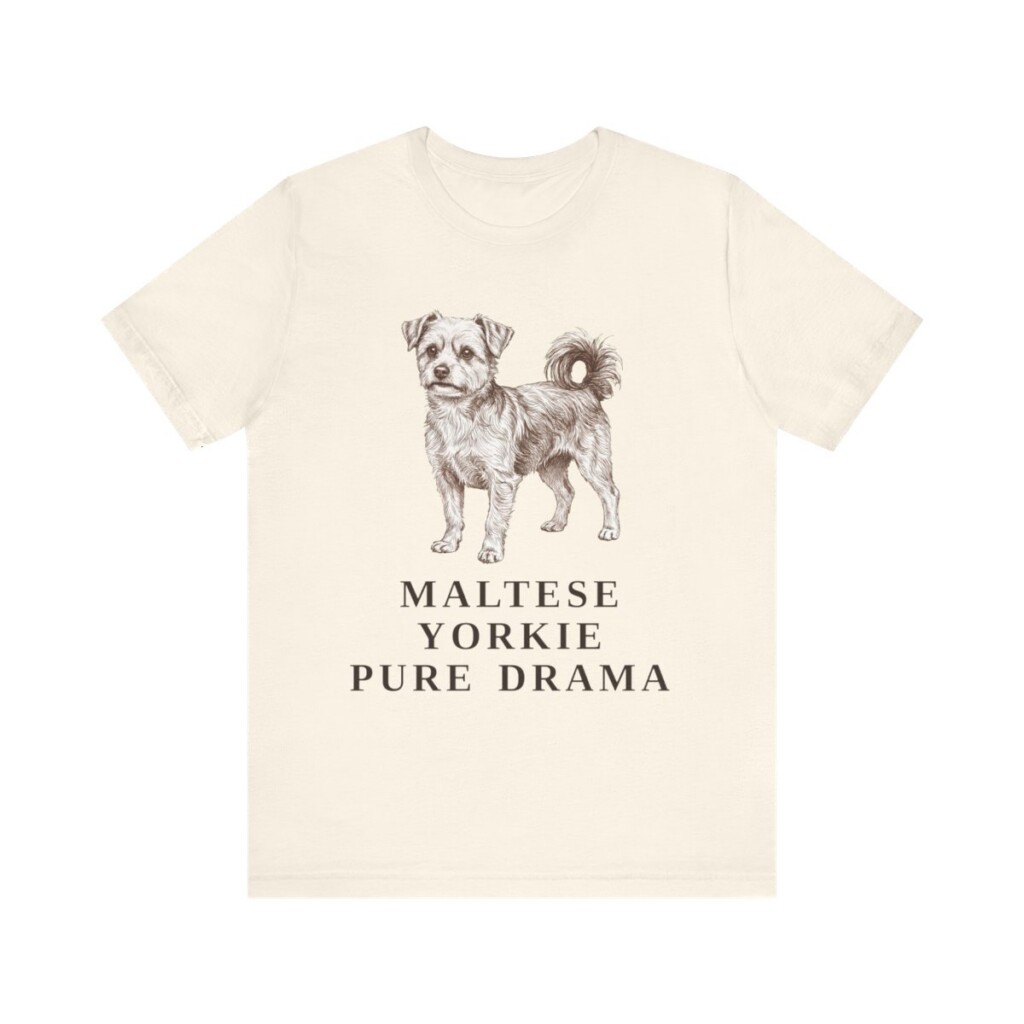 Morkie Humor Shirt, Vintage Dog Sketch Tee, Dog Humor Gift