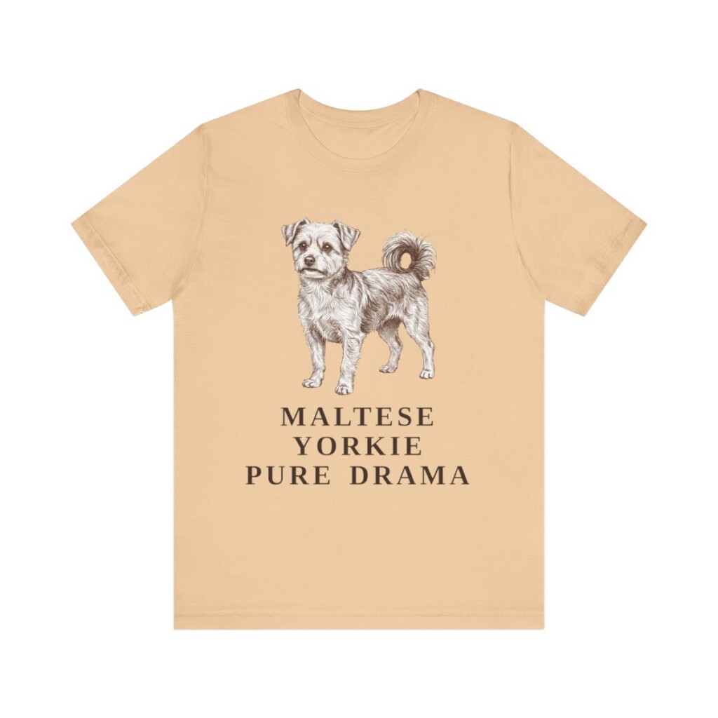 Morkie Humor Shirt, Vintage Dog Sketch Tee, Dog Humor Gift