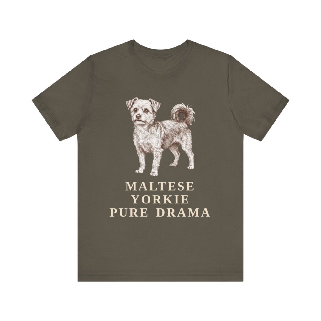 Morkie Humor Shirt, Vintage Dog Sketch Tee, Dog Humor Gift
