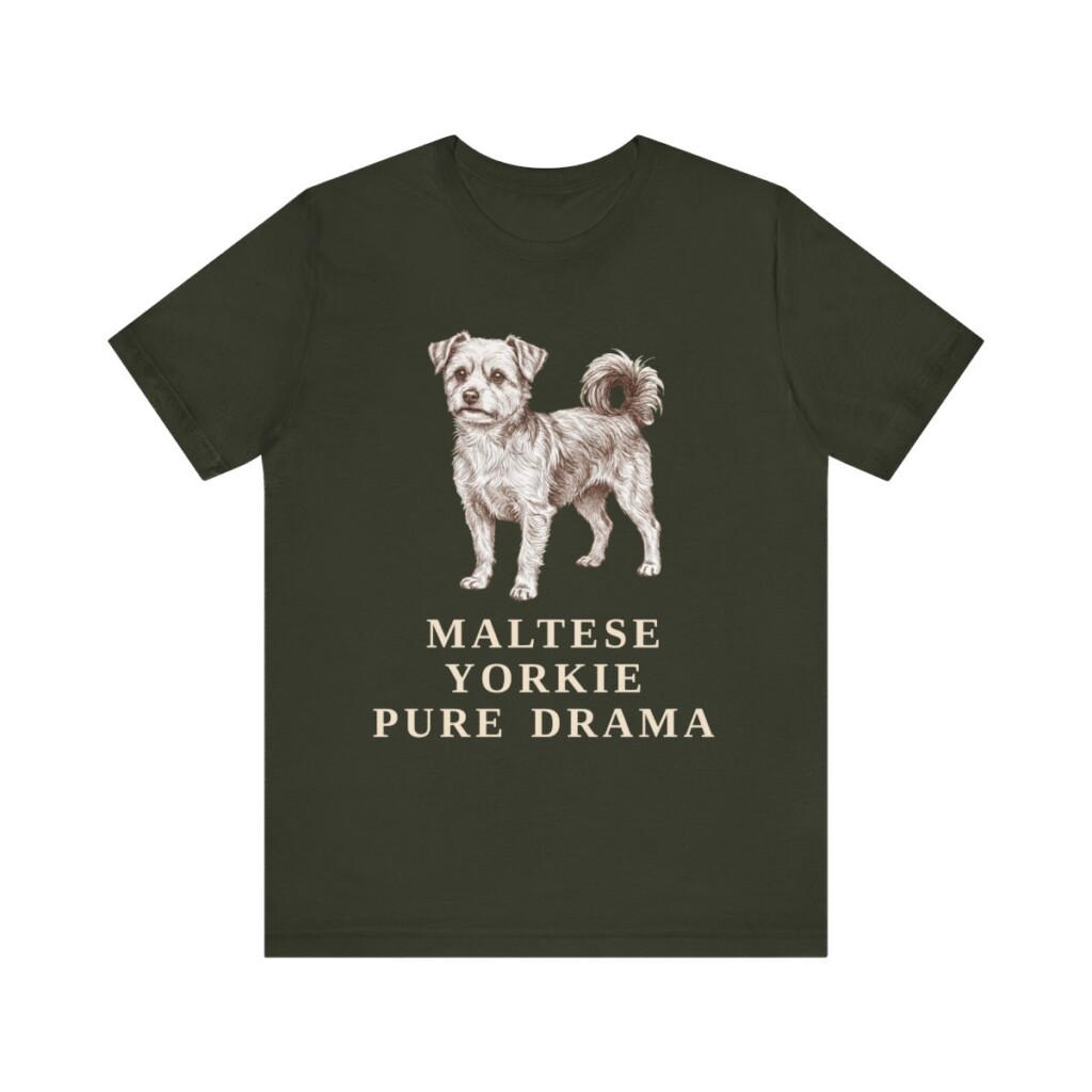 Morkie Humor Shirt, Vintage Dog Sketch Tee, Dog Humor Gift