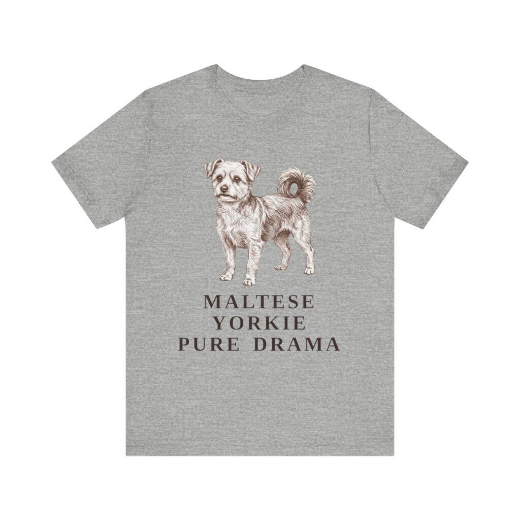 Morkie Humor Shirt, Vintage Dog Sketch Tee, Dog Humor Gift