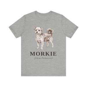 Morkie Latin Shirt, Vintage Dog Sketch Tee, Dog Latin Gift