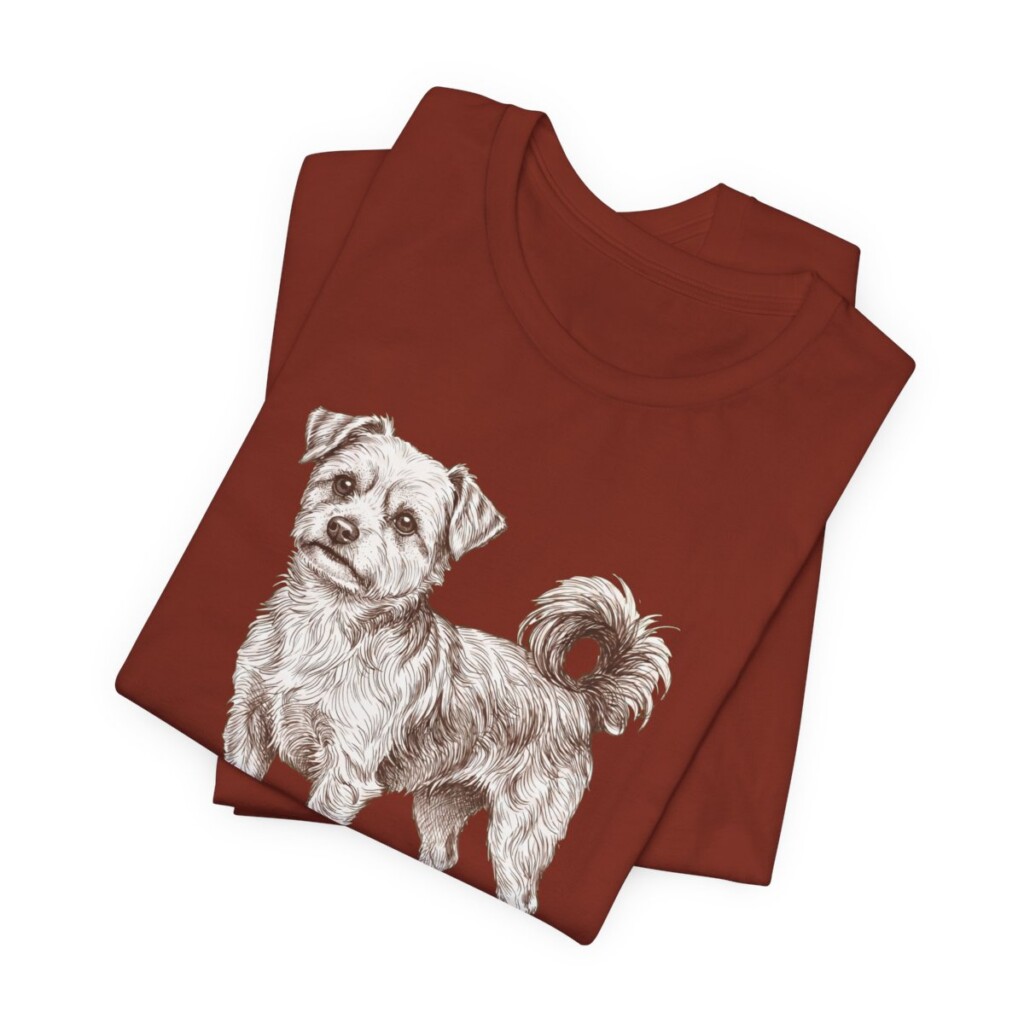 Morkie Latin Shirt, Vintage Dog Sketch Tee, Dog Latin Gift