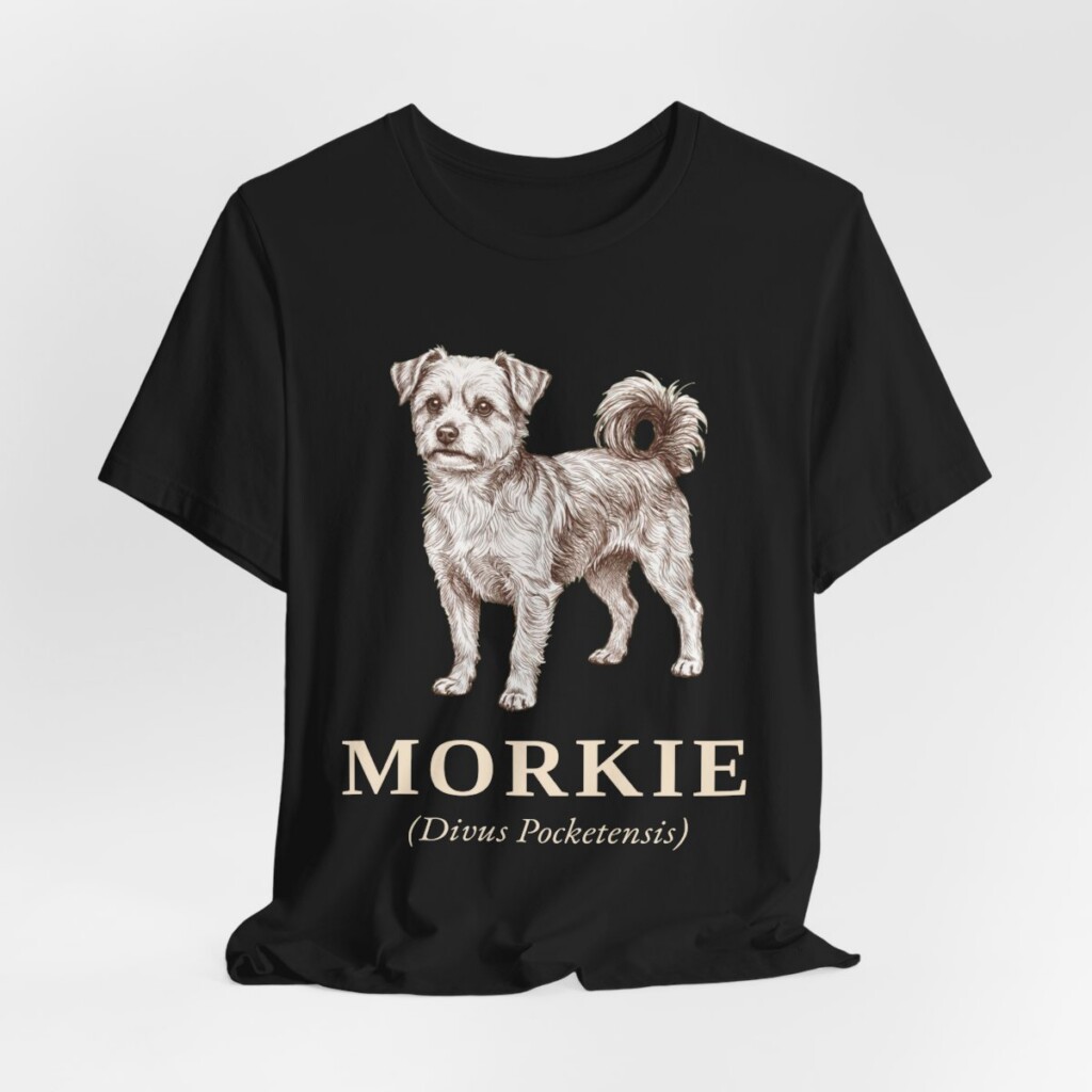 Morkie Latin Shirt, Vintage Dog Sketch Tee, Dog Latin Gift