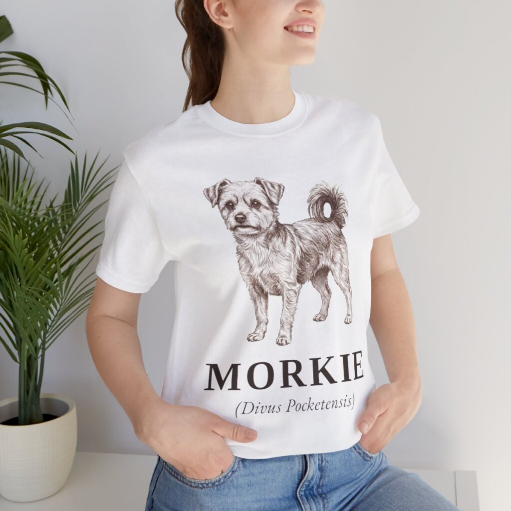 Morkie Latin Shirt, Vintage Dog Sketch Tee, Dog Latin Gift