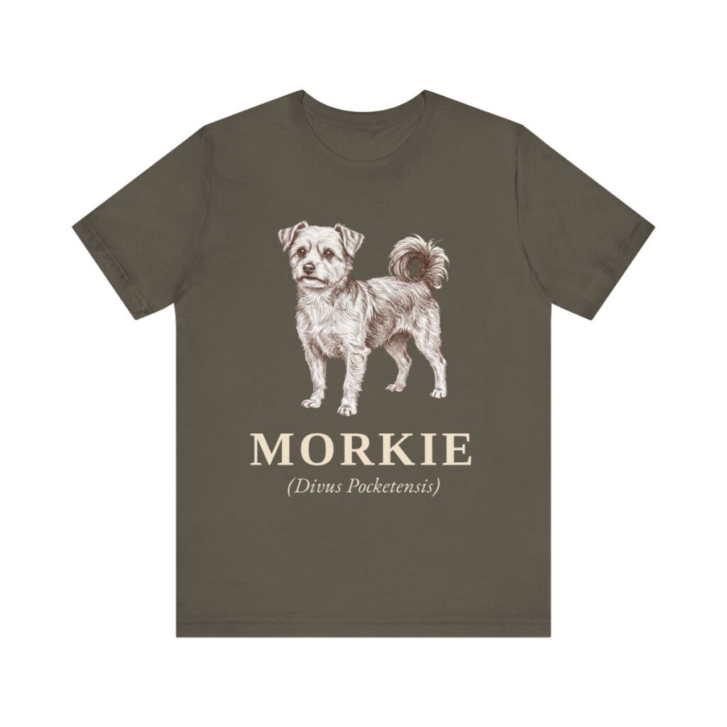 Morkie Latin Shirt, Vintage Dog Sketch Tee, Dog Latin Gift