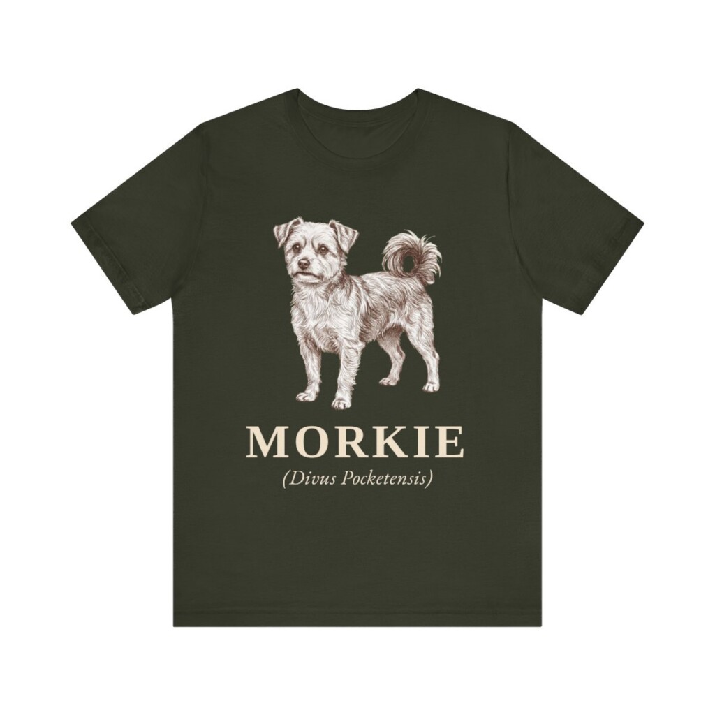 Morkie Latin Shirt, Vintage Dog Sketch Tee, Dog Latin Gift