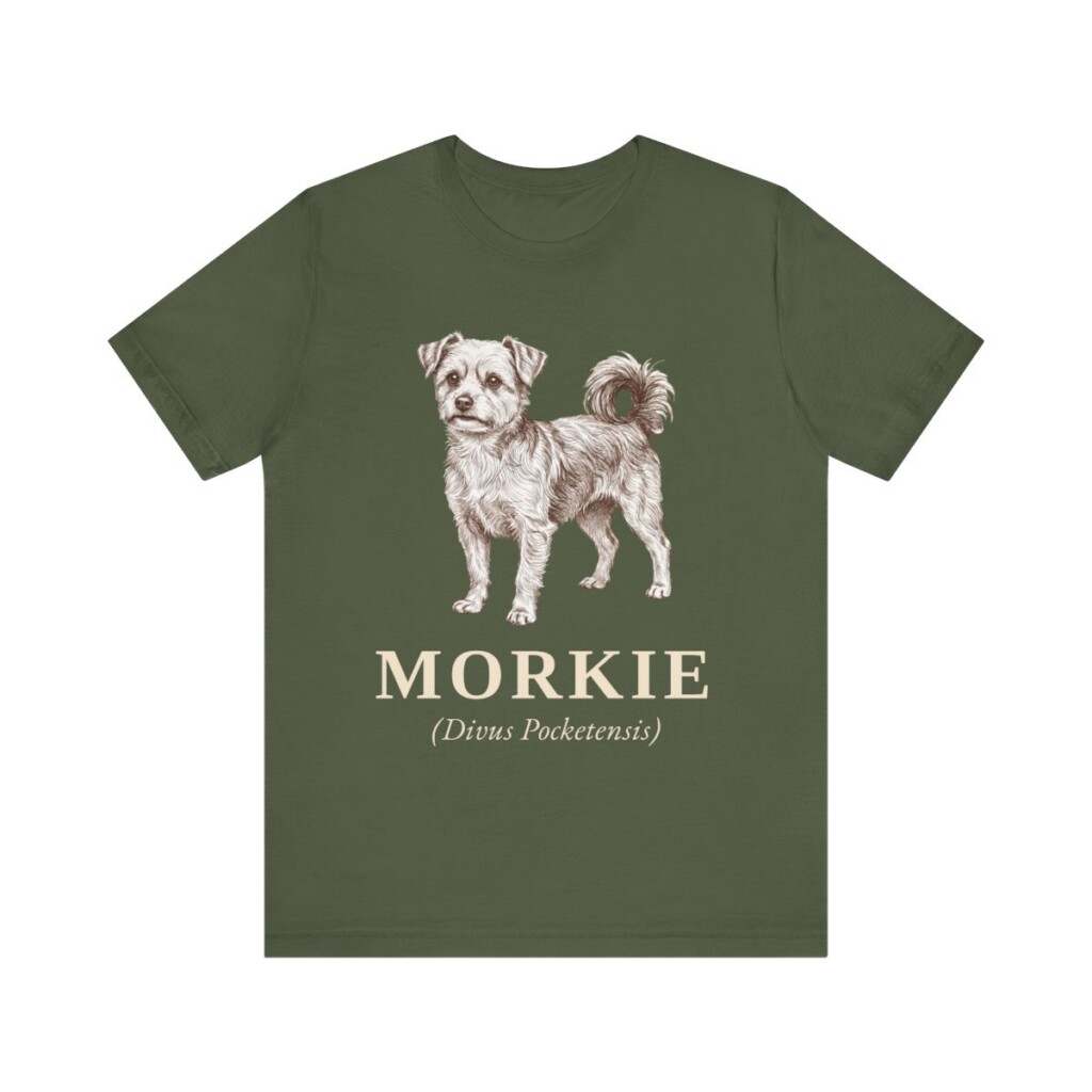 Morkie Latin Shirt, Vintage Dog Sketch Tee, Dog Latin Gift