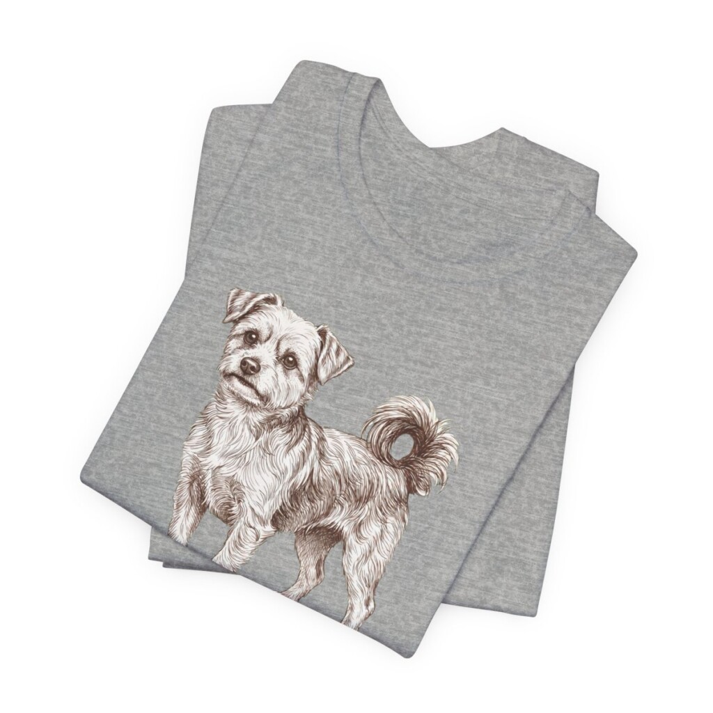 Morkie Mom Shirt, Vintage Dog Sketch Tee, Dog Mom Gift