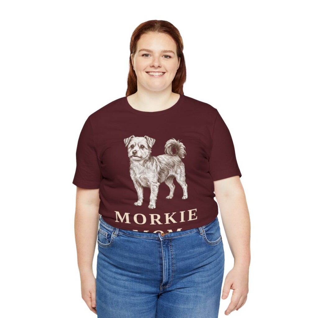 Morkie Mom Shirt, Vintage Dog Sketch Tee, Dog Mom Gift