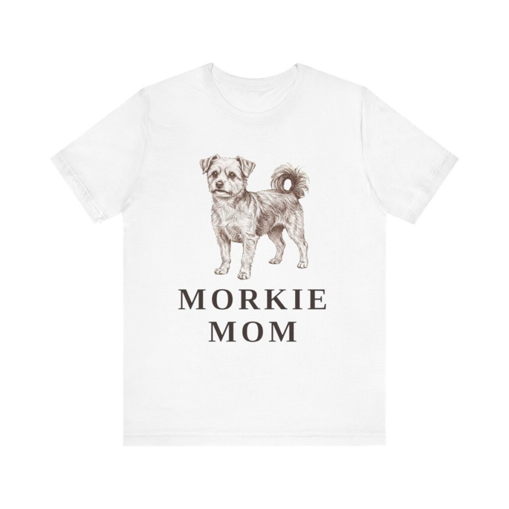 Morkie Mom Shirt, Vintage Dog Sketch Tee, Dog Mom Gift