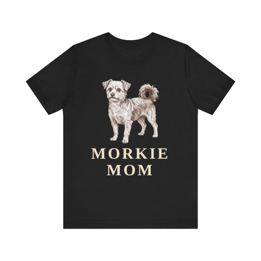 Morkie Mom Shirt, Vintage Dog Sketch Tee, Dog Mom Gift