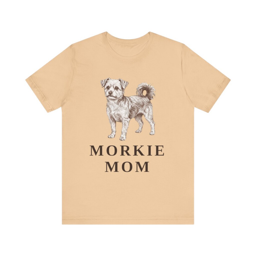 Morkie Mom Shirt, Vintage Dog Sketch Tee, Dog Mom Gift