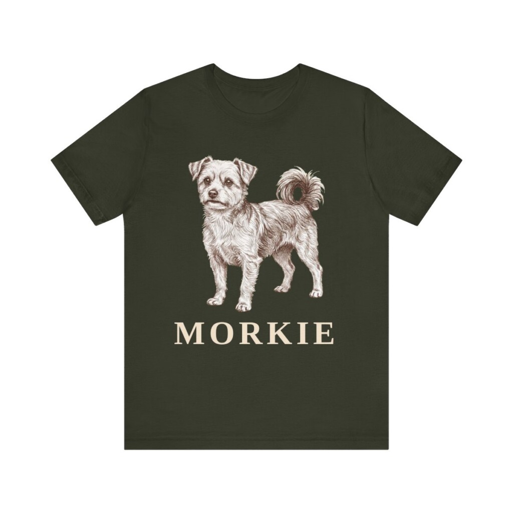 Morkie Shirt, Vintage Dog Sketch Tee, Dog Lover Gift