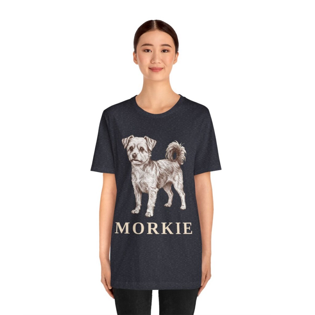 Morkie Shirt, Vintage Dog Sketch Tee, Dog Lover Gift