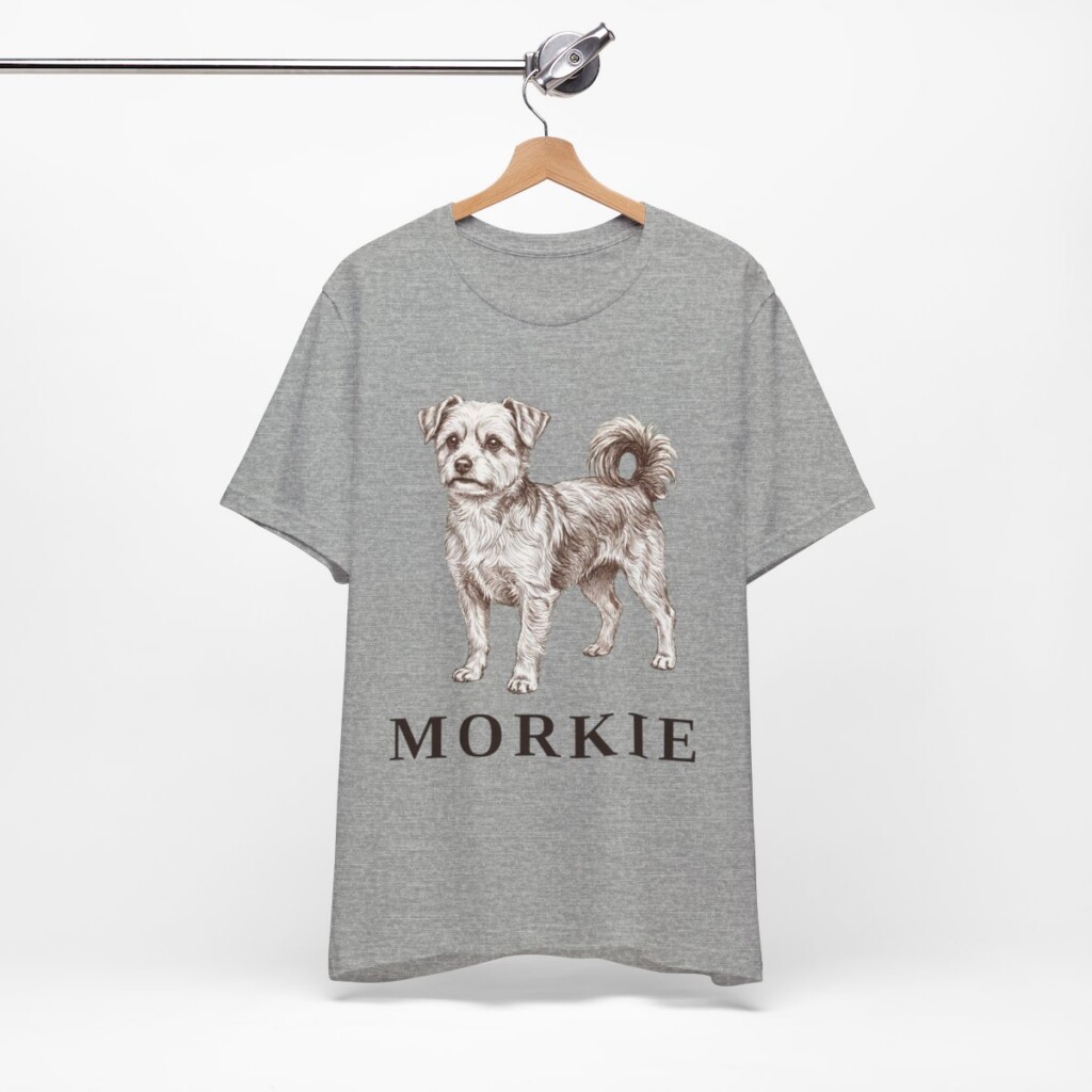 Morkie Shirt, Vintage Dog Sketch Tee, Dog Lover Gift