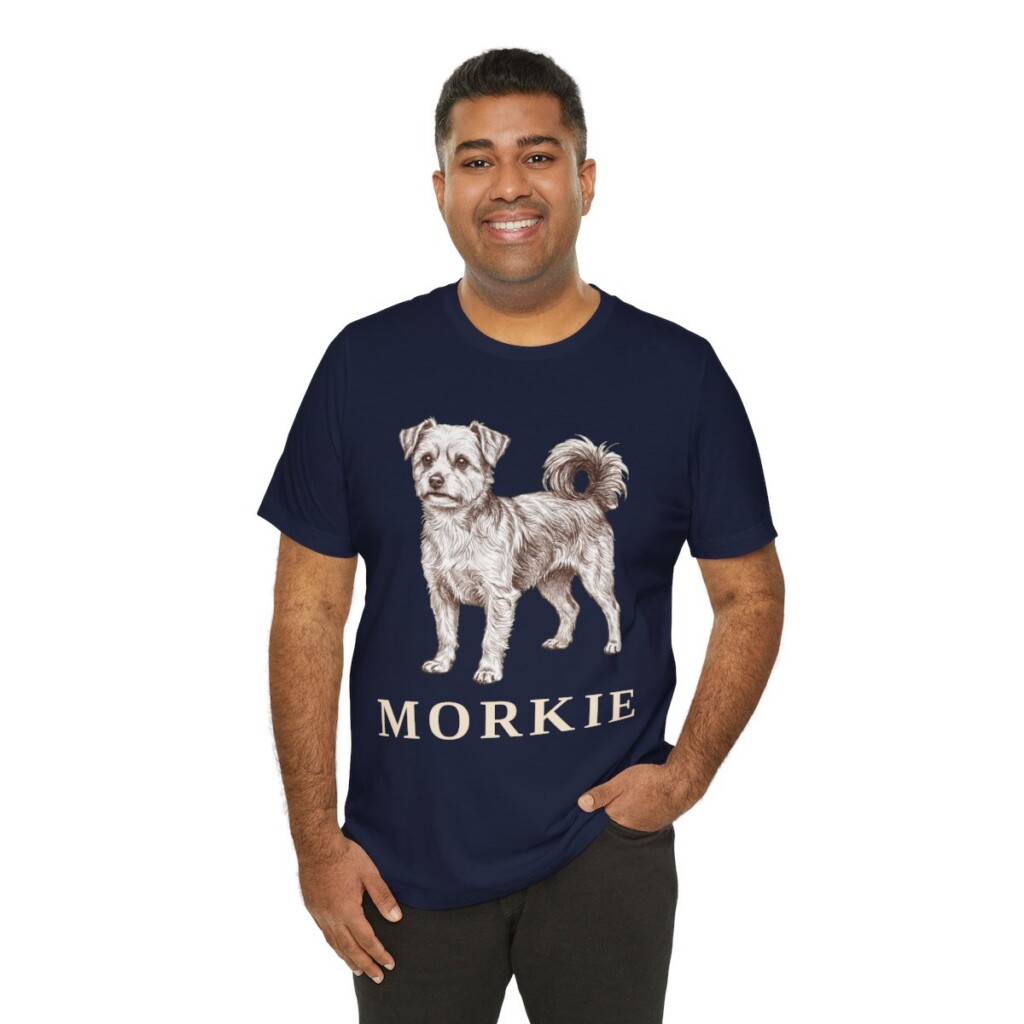 Morkie Shirt, Vintage Dog Sketch Tee, Dog Lover Gift