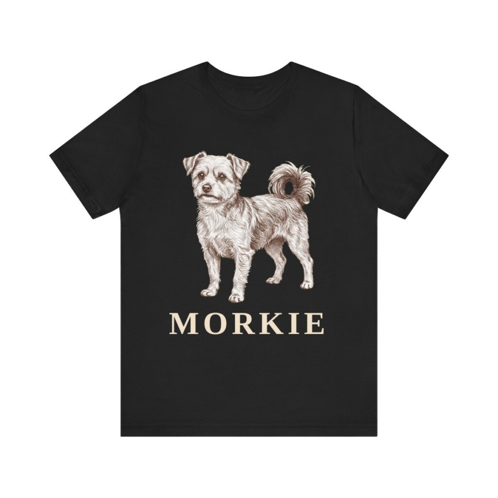 Morkie Shirt, Vintage Dog Sketch Tee, Dog Lover Gift