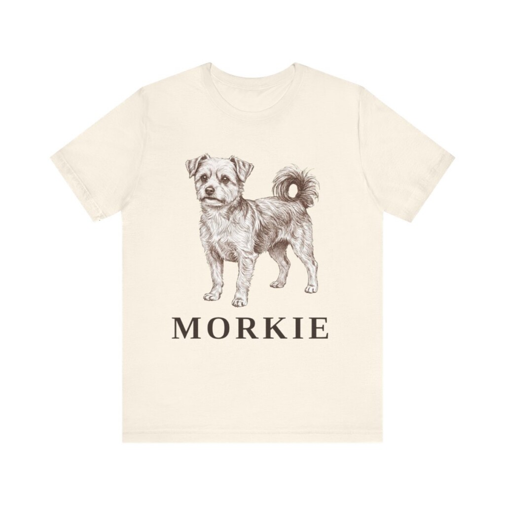 Morkie Shirt, Vintage Dog Sketch Tee, Dog Lover Gift