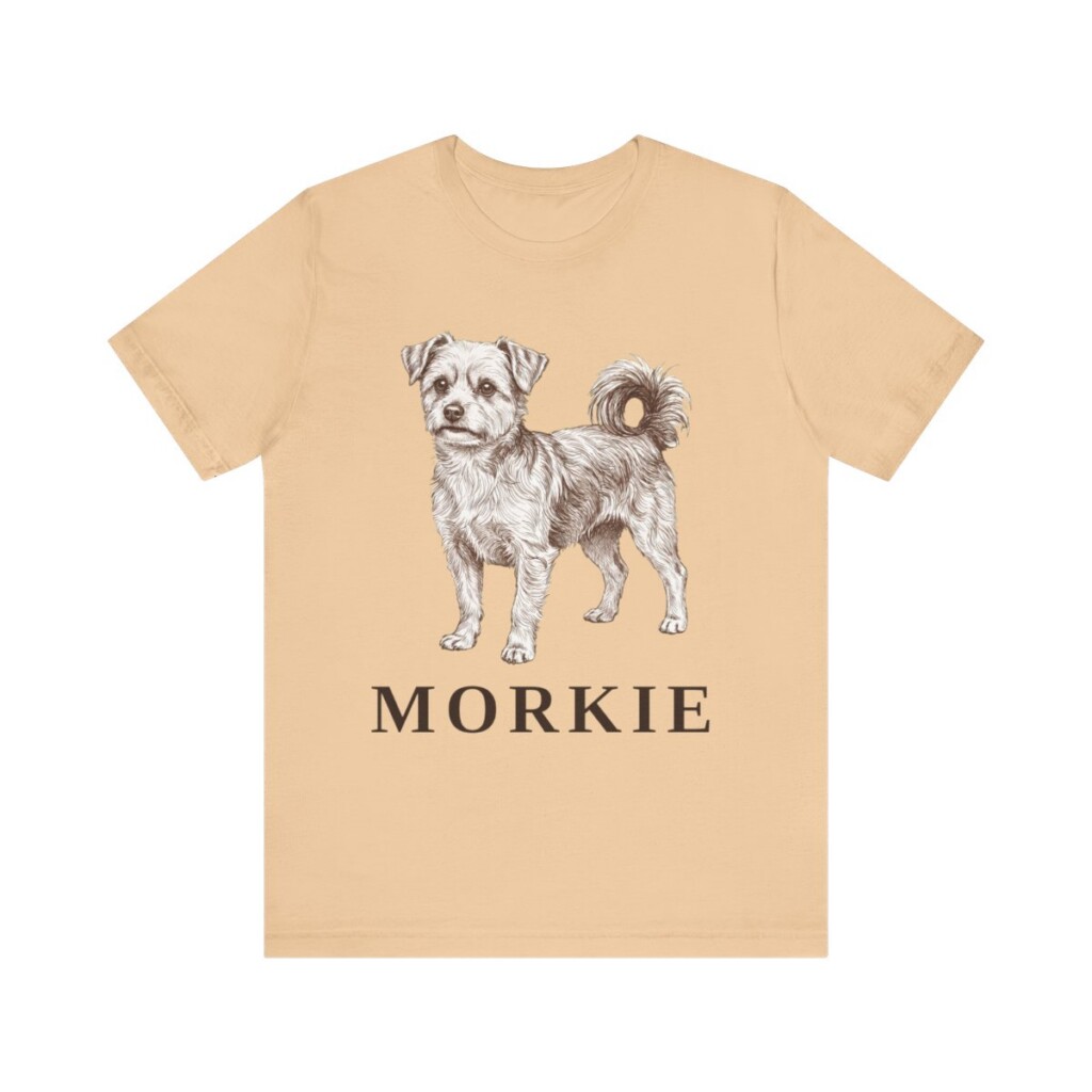 Morkie Shirt, Vintage Dog Sketch Tee, Dog Lover Gift