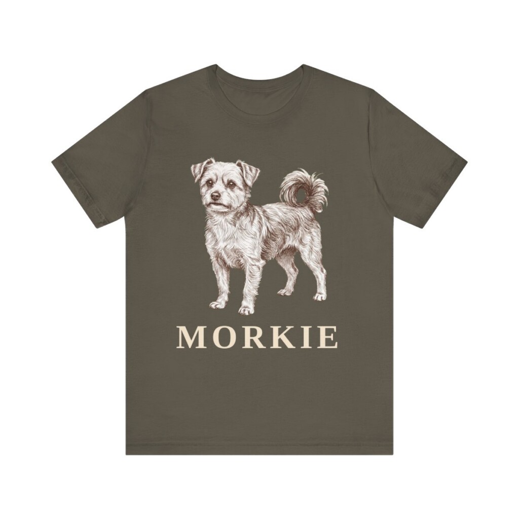 Morkie Shirt, Vintage Dog Sketch Tee, Dog Lover Gift