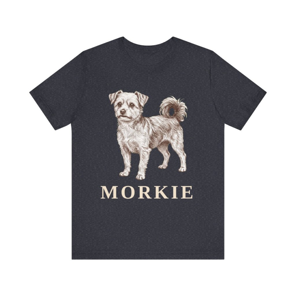 Morkie Shirt, Vintage Dog Sketch Tee, Dog Lover Gift