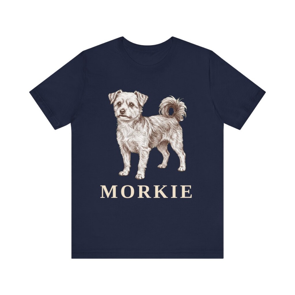 Morkie Shirt, Vintage Dog Sketch Tee, Dog Lover Gift