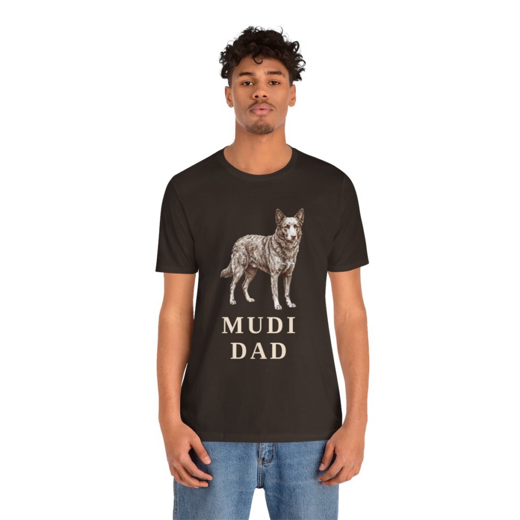 Mudi Dad Shirt, Vintage Dog Sketch Tee, Dog Dad Gift
