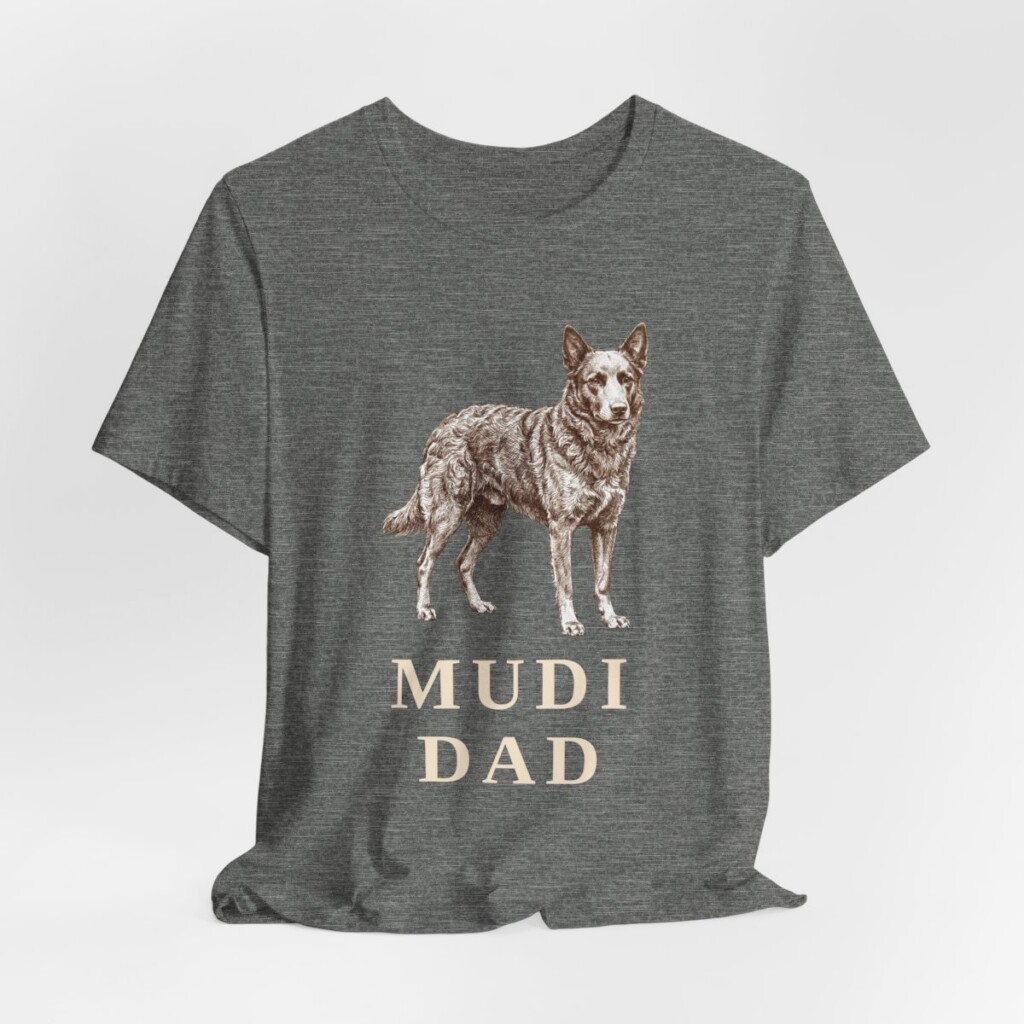 Mudi Dad Shirt, Vintage Dog Sketch Tee, Dog Dad Gift