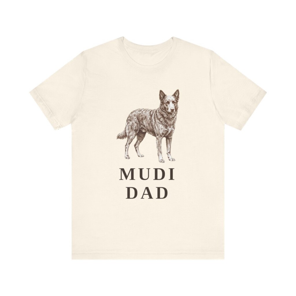 Mudi Dad Shirt, Vintage Dog Sketch Tee, Dog Dad Gift