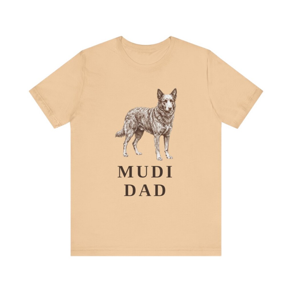 Mudi Dad Shirt, Vintage Dog Sketch Tee, Dog Dad Gift