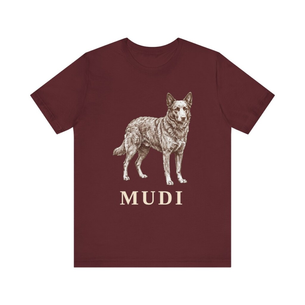 Mudi Shirt, Vintage Dog Sketch Tee, Dog Lover Gift